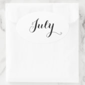 月のステッカー: 7月 楕円形シール (バッグ)