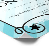 月のストライプ証明書の星の従業員 ポスター (角)