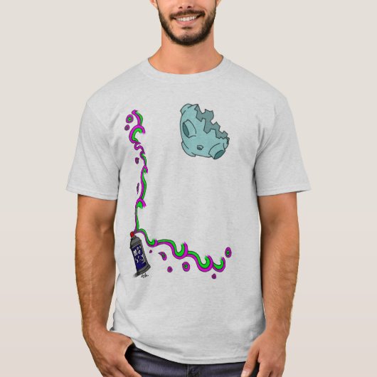 月のスプレー Tシャツ (正面)