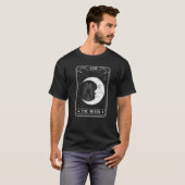 月のタロットカード 三日月と猫のグラフィック Tシャツ (正面フル)