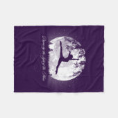 月のダンス フリースブランケット (正面(横))