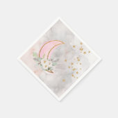 月のナプキンの上の小さな星のナプキン スタンダードカクテルナプキン (角)