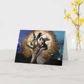 月のノウサギの冒険 カード (黄色い花)