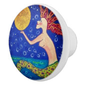 月のノブを持つ人魚 セラミックノブ (右)