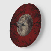 月のハロウィンの不気味なプリント ラージ壁時計 (傾斜)