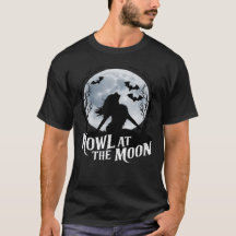 月のハロウィーンTシャツで吠える
