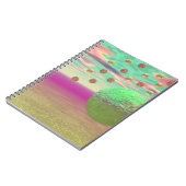 月のハロー、抽象的でカラフルな宇宙 ノートブック (左側)
