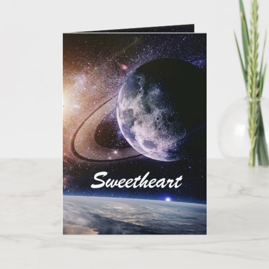 月のバレンタインのカードを渡した シーズンカード (正面)