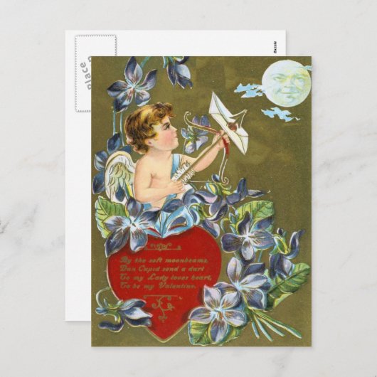 月のバレンタインの郵便はがきを撃って下さい シーズンポストカード (正面/裏面)