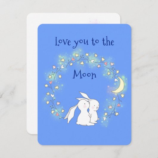 月のバンニーにあなたを愛する シーズンカード (正面/裏面)