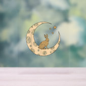 月のバンニーのウサギ アクリルサイン (ニュートラル)