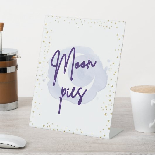 月のパイは2つの月のパーティーに署名 台座サイン (インサイチュ)