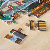 月のパズルの下の姉妹の村 ジグソーパズル (側面)