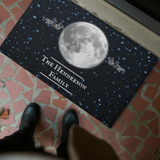 月のパーソナライズされた形式 ドアマット (Lunar Personalized Doormat)