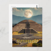 月のピラミッド、テオティワカン、メキシコ旅行 ポストカード (正面/裏面)