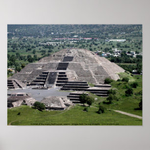 月のピラミッド、Teotihuacan、メキシコ ポスター