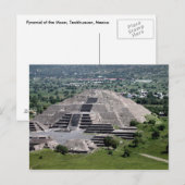 月のピラミッド、Teotihuacan、メキシコ ポストカード (正面/裏面)