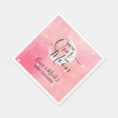 月のピンクの上でお世話になった赤ちゃんシャワーのナプキン スタンダードランチョンナプキン (角)