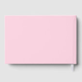 月のピンクの女の子の赤ちゃんシャワーを夢見る ゲストブック (裏面)