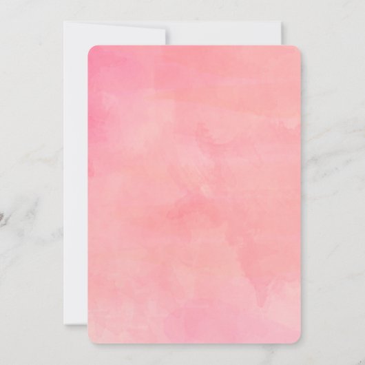 月のピンクの水色のベビーシャワーの上 招待状 (裏面)