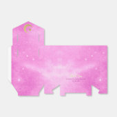 月のピンク色の赤ちゃんシャワーのお気に入りボックスの上 フェイバーボックス (折り畳みなし)