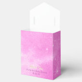 月のピンク色の赤ちゃんシャワーのお気に入りボックスの上 フェイバーボックス (オープン)