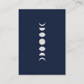 月のフェーズ星占いが本をベビー エンクロージャーカード (裏面)