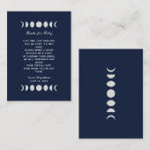 月のフェーズ星占いが本をベビー エンクロージャーカード (正面/裏面)