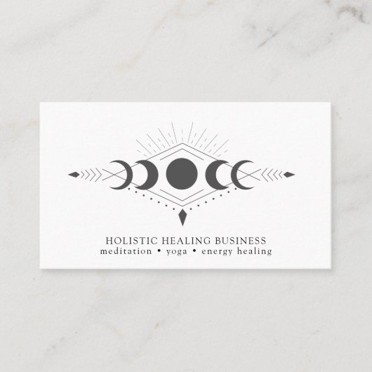 月のフェーズ癒し開業医の名刺 名刺 (正面)