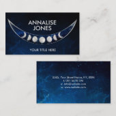 月のフェーズ – 星雲の名刺 名刺 (正面/裏面)