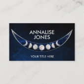 月のフェーズ – 星雲の名刺 名刺 (正面)