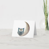 月のフクロウ カード (正面)