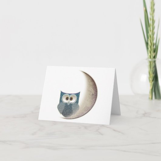 月のフクロウ カード (正面)