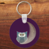 月のフクロウ キーホルダー (正面)