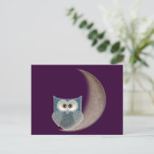 月のフクロウ ポストカード (スタンド正面)