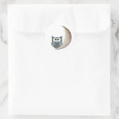 月のフクロウ ラウンドシール (バッグ)