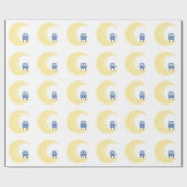 月のフクロウ ラッピングペーパー (フラット)