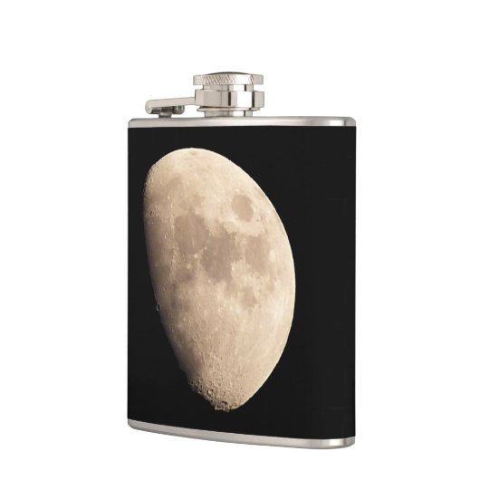 月のフラパーソナライズされたスコの月の贈り物 フラスク (左)