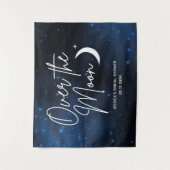 月のブライダルシャワー背景パーソナライズされた タペストリー (正面)