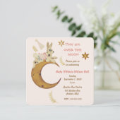 月のベビーガールシャワーを浴びる 招待状 (スタンド正面)