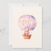 月のベビーシャワーの上にテディベアームーン 招待状 (裏面)