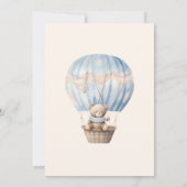 月のベビーシャワーの上にテディベアームーン 招待状 (裏面)