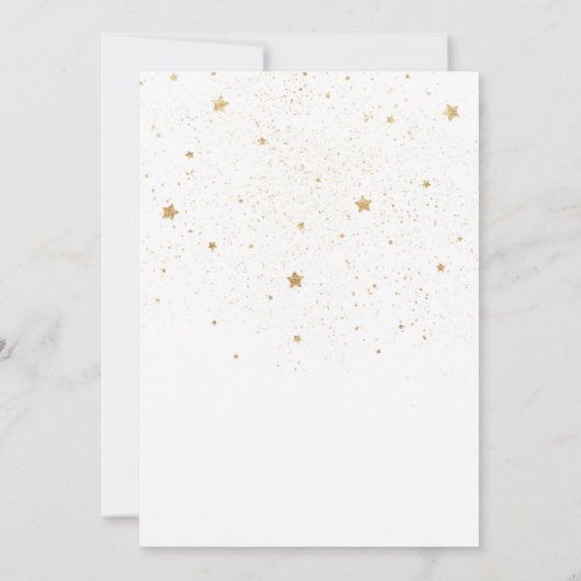 月のベビーシャワーの招待を受けるのが大好きである 招待状 (裏面)