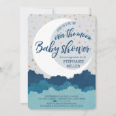 月のベビーシャワー招待状に 招待状 (正面)