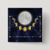 月のボタンの寿命の1か月 缶バッジ (正面)