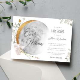 月のボホの赤ちゃん男女兼用シャワーの上 招待状