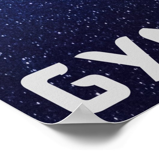 月のポスターによる宇宙で輝く体操選手 ポスター (角)