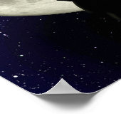 月のポスターの前の自由の像 ポスター (角)