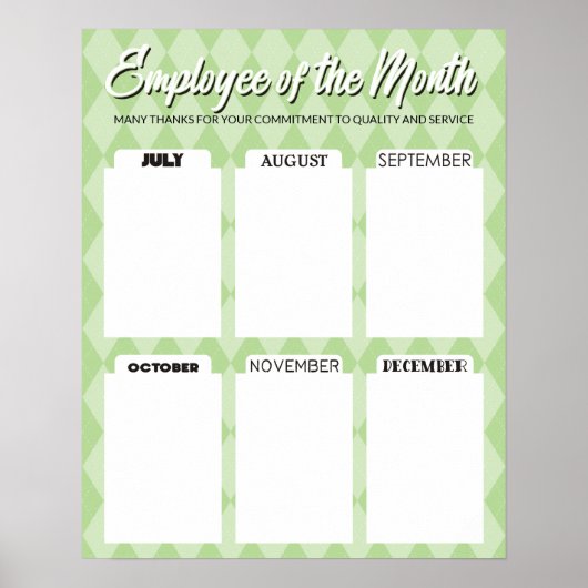 月のポスターの4X6フォトボード従業員 ポスター (正面)