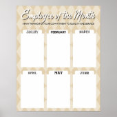 月のポスターの4X6フォトボード従業員 ポスター (正面)